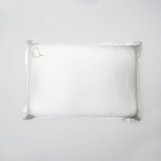 Taie d'oreiller 100% soie avec broderie de vos initiales