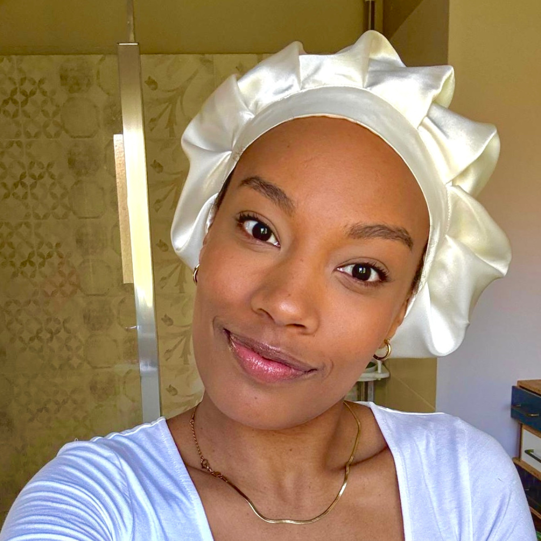 Bonnet de nuit en soie